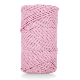 Virvė medvilninė sukta pudra apvali 4mm